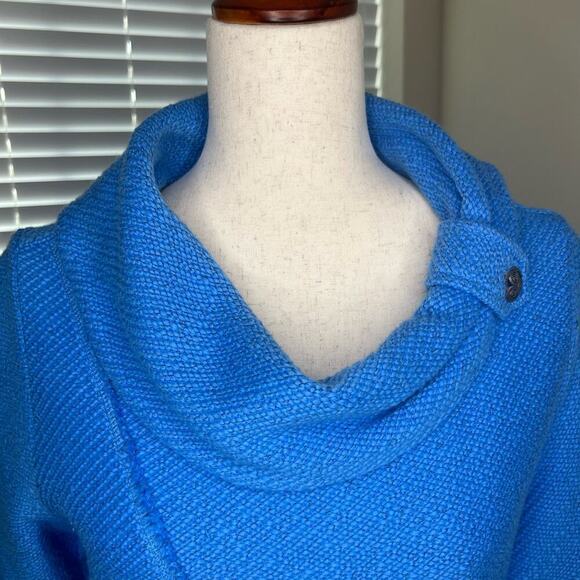 Soft Surroundings Vibrant Blue Tunic Size Small Cowl Neck - Picture 3 of 14